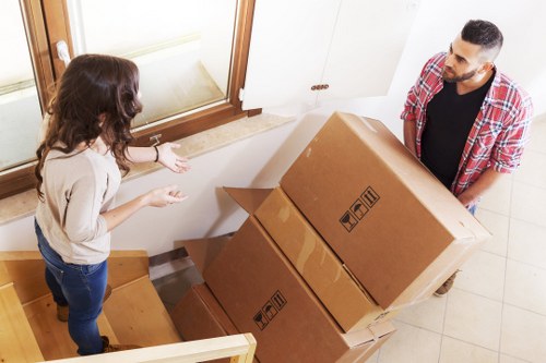 Furniture dismantling and packing before office removals